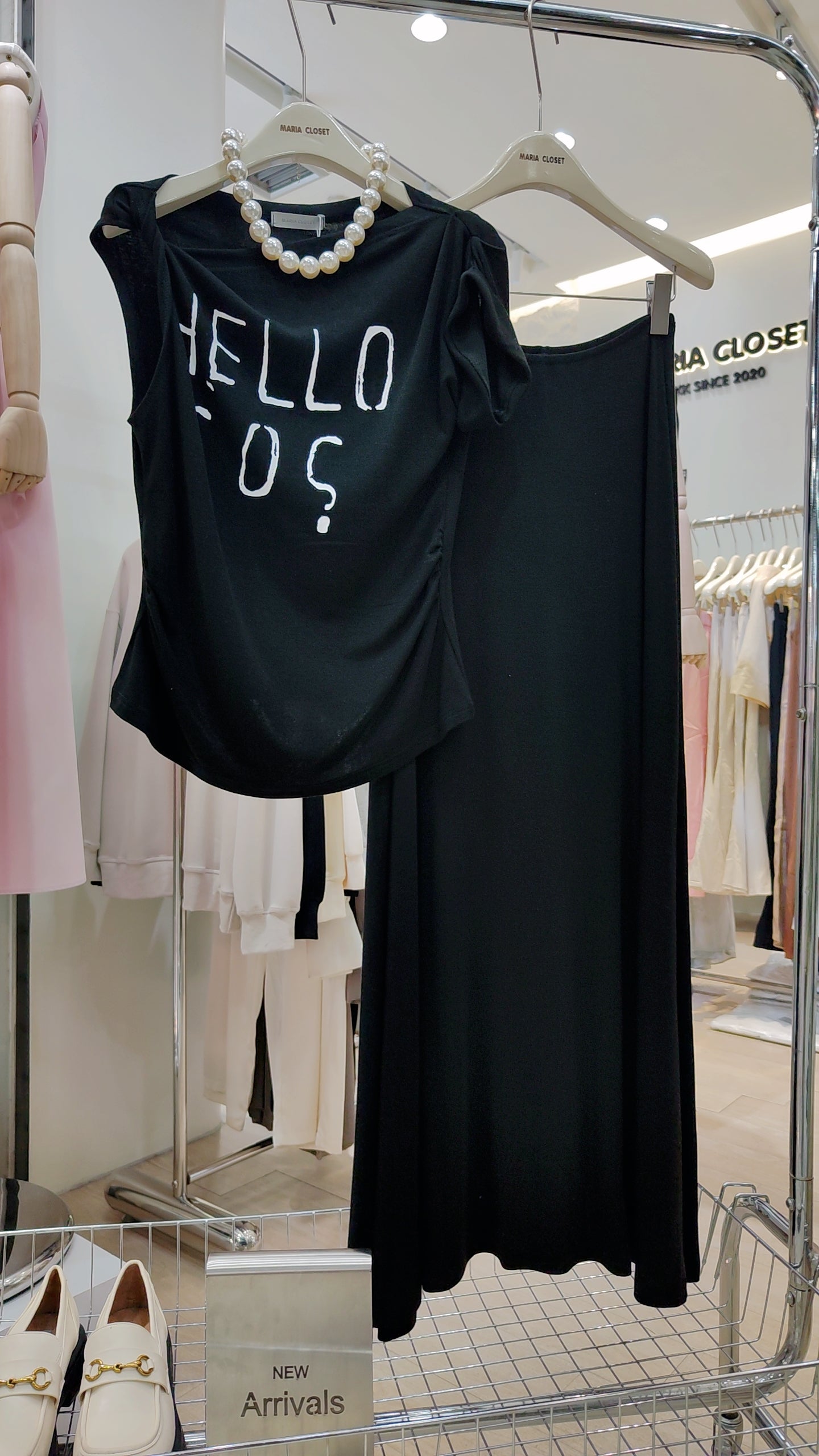 The "HELLO SOS" Graphic Top & Skirt Set