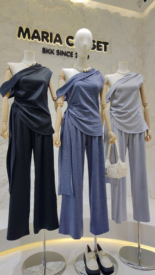 The "Helena" Asymmetrical Drape Set