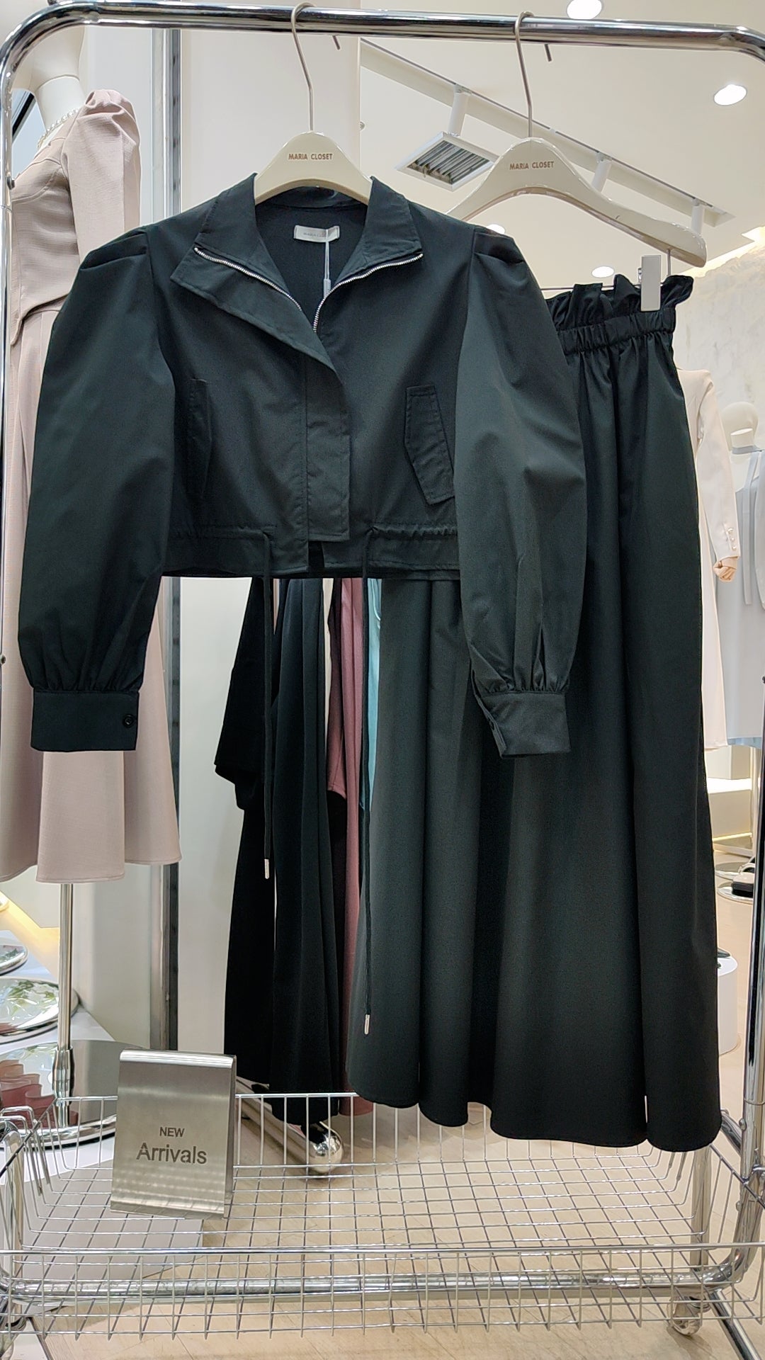 The "Puff Sleeve Drawstring" Skirt Set