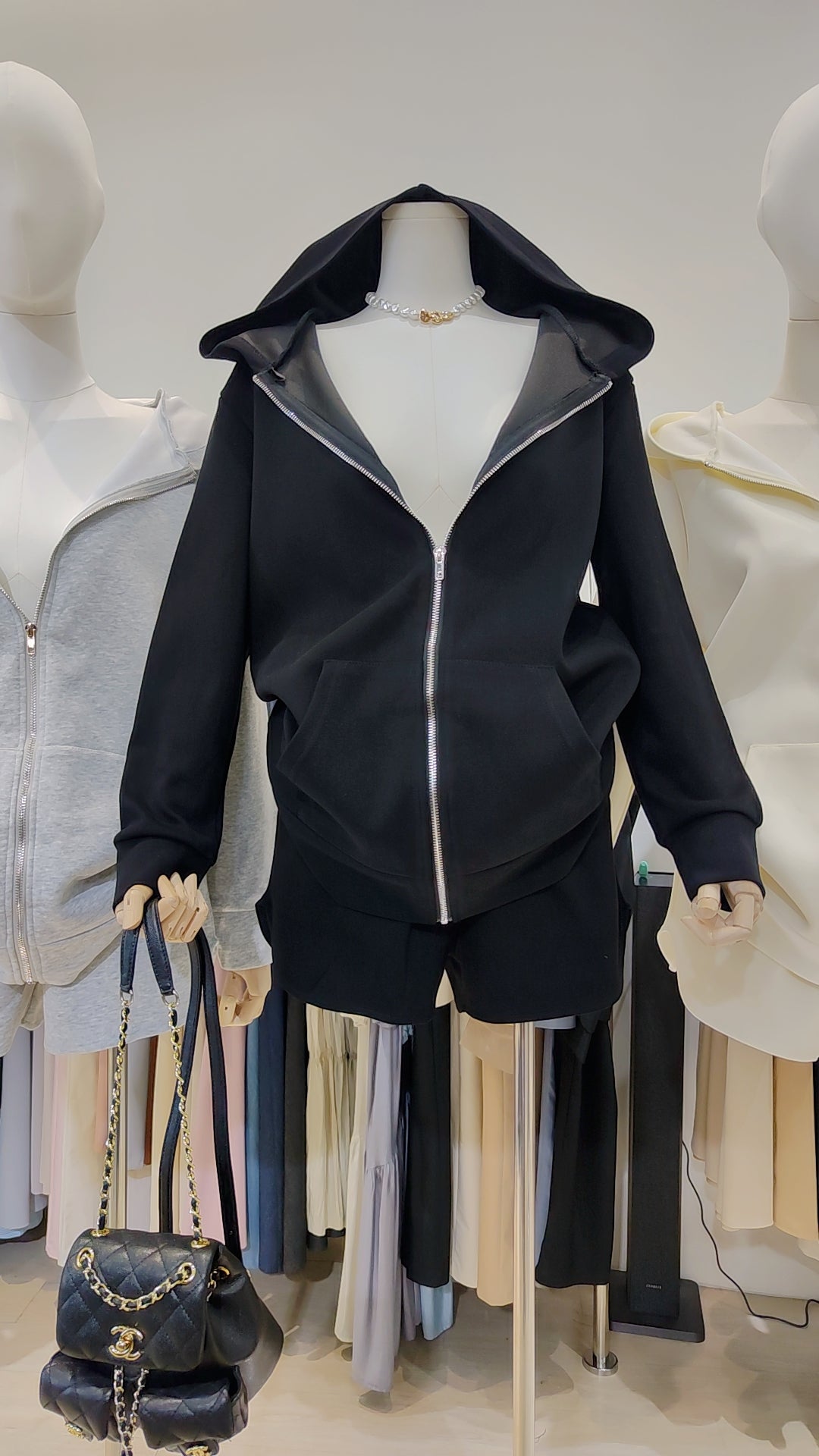 The "Cozy Terry" Co-ord Set - Black - Maria Closet Bangkok Wholesale Fashion