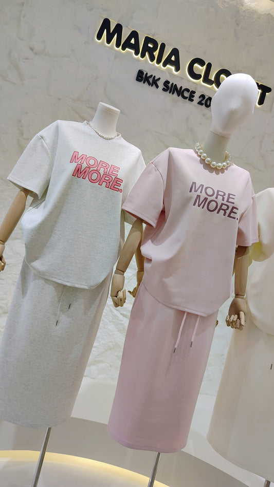 The "More More" Graphic Tee & Skirt Set