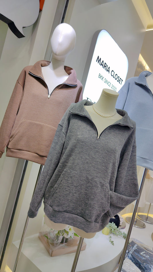 The "Aspen" Ribbed-Knit Pullover