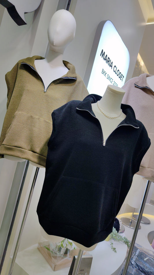 The "Cameron" Quarter-Zip Vest: