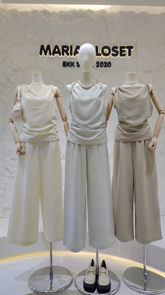 The "Calla" Cowl Neck Set