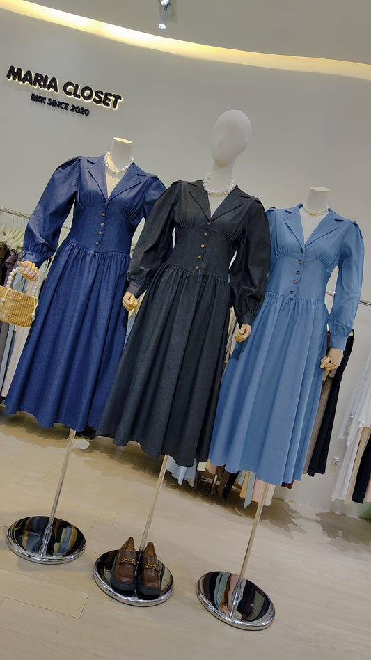 The "Vintage Denim" Corset Dress