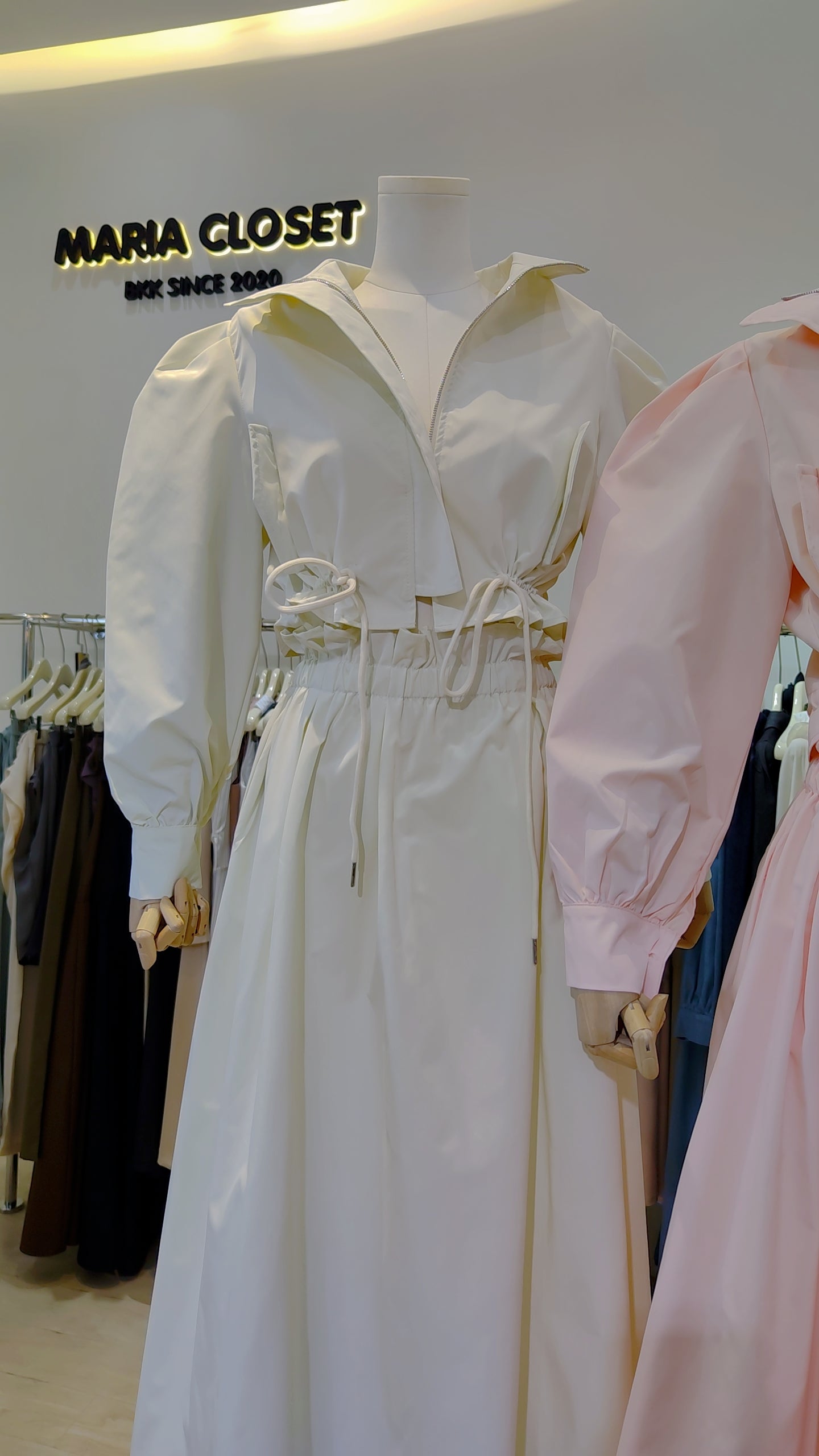The "Puff Sleeve Drawstring" Skirt Set