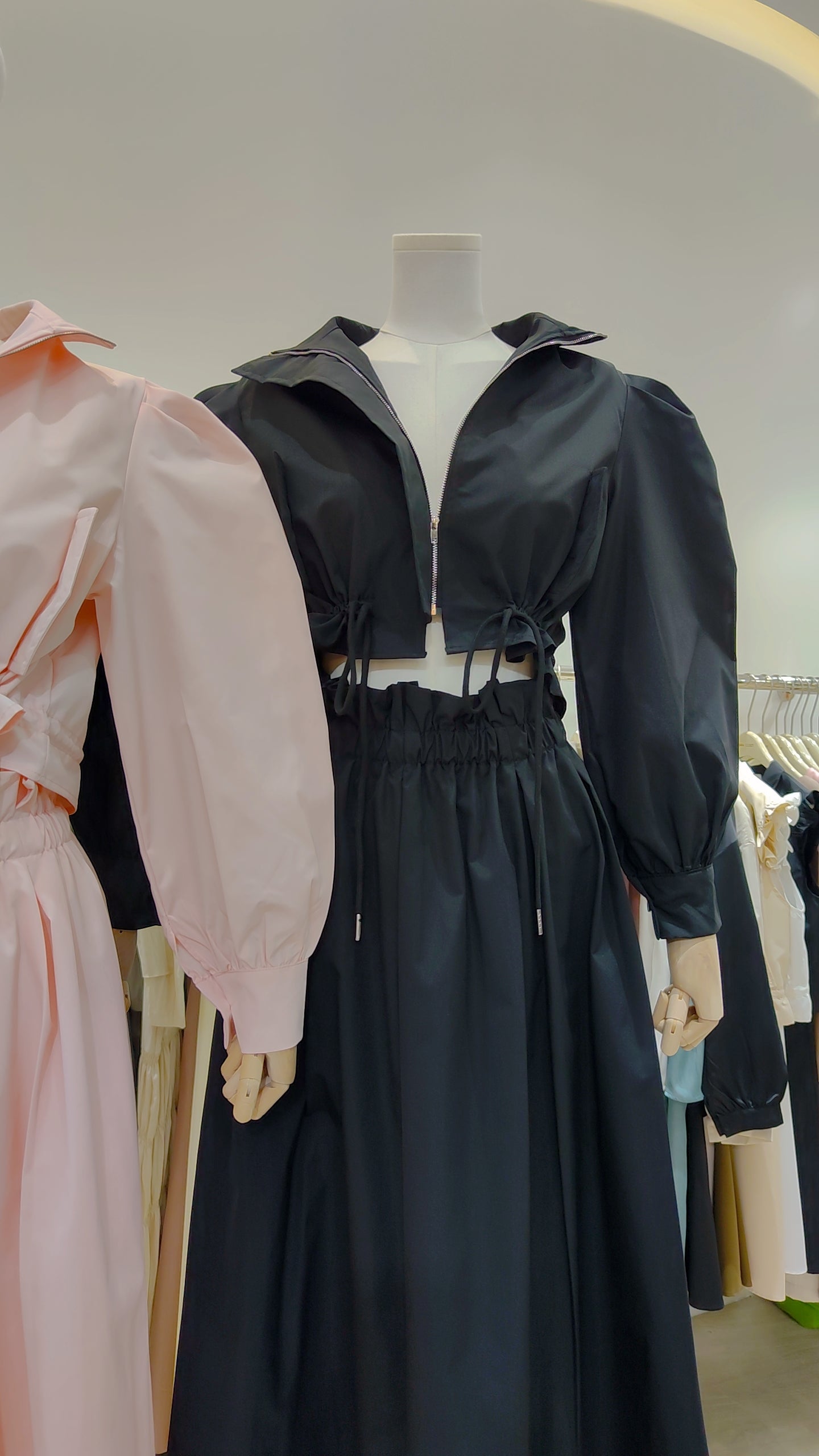 The "Puff Sleeve Drawstring" Skirt Set