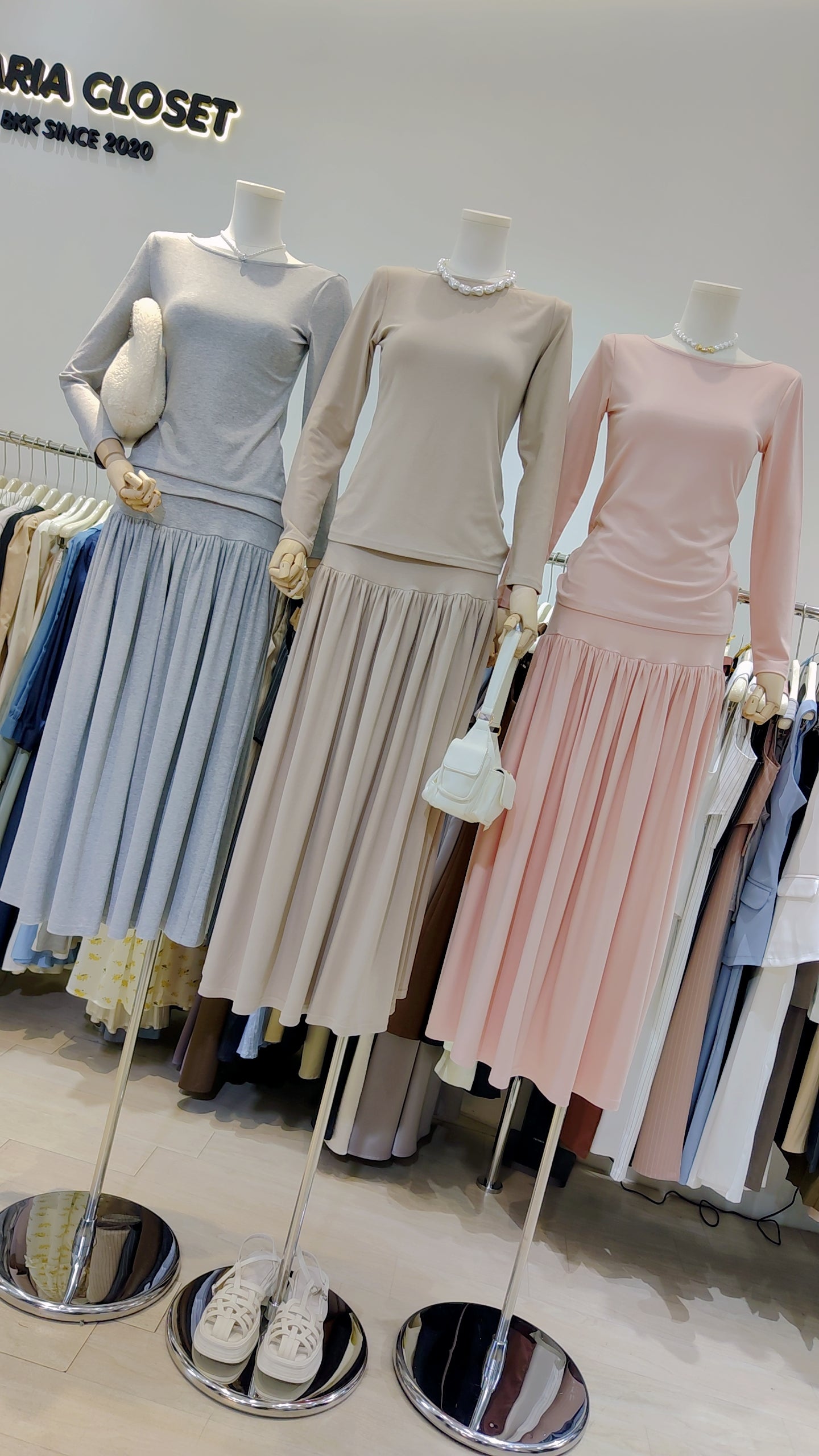 The "Flowy Knit Skirt" Two-Piece Set:
