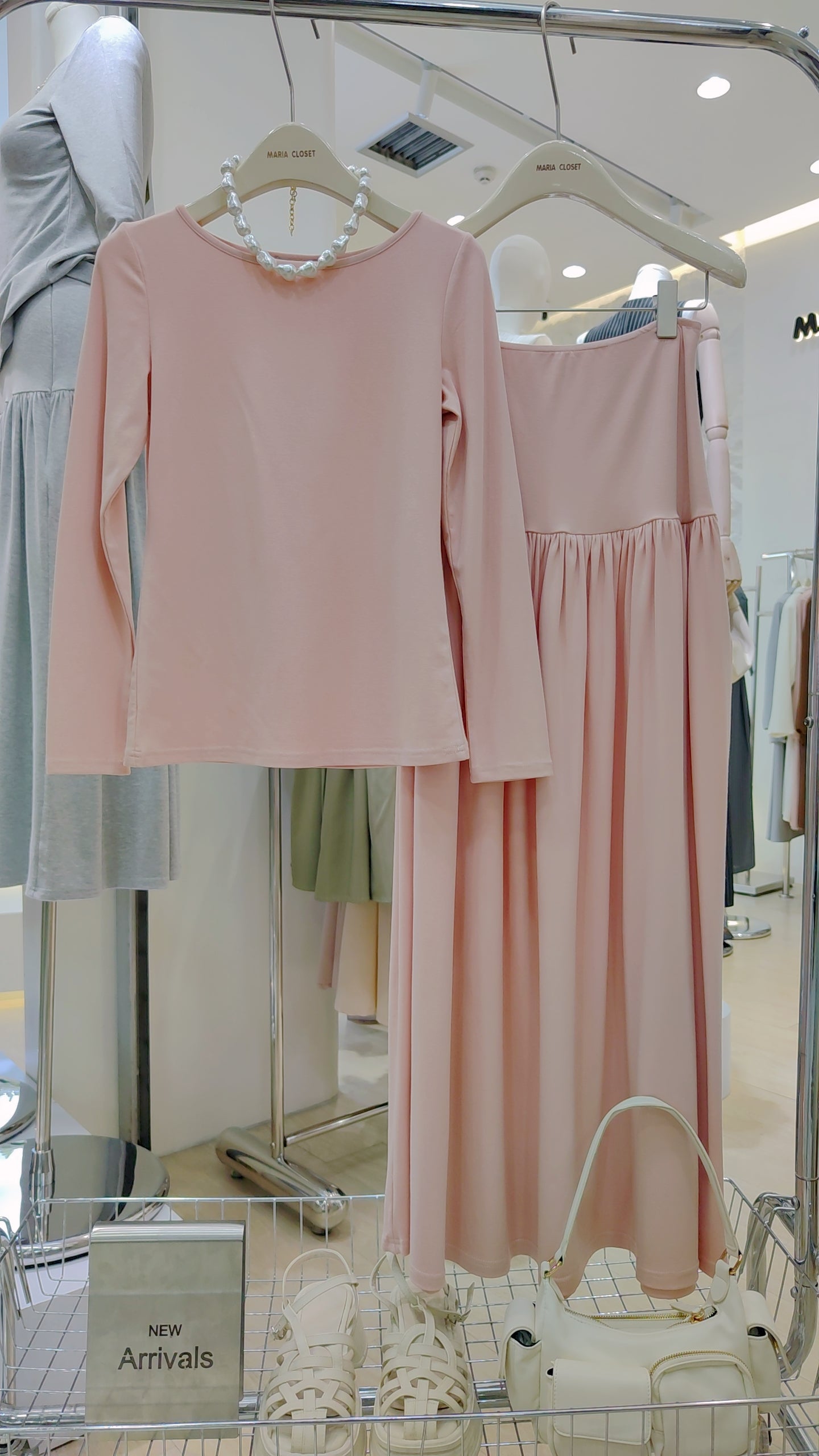The "Flowy Knit Skirt" Two-Piece Set: