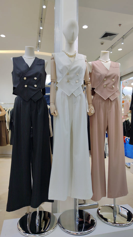 The "Wall Street" Pinstripe Set: