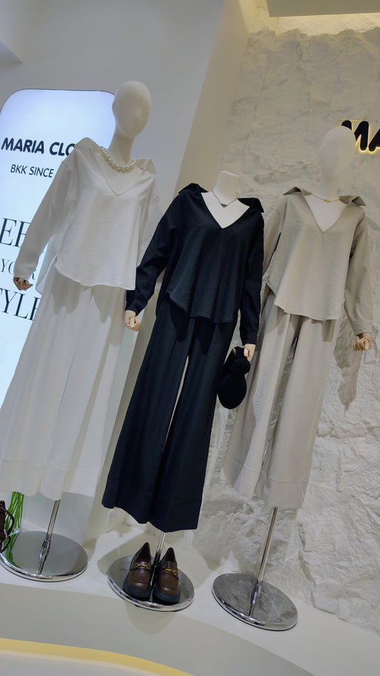 The "Timeless V-Neck" Tunic & Pants Set