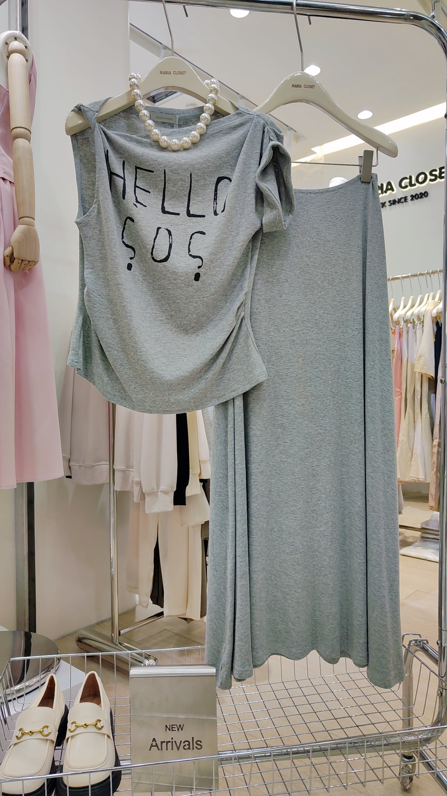 The "HELLO SOS" Graphic Top & Skirt Set