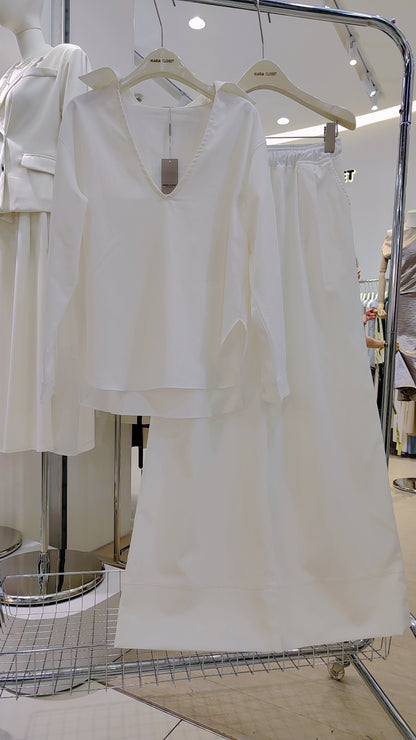 The "Timeless V-Neck" Tunic & Pants Set