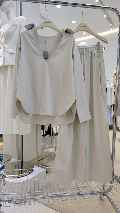 The "Timeless V-Neck" Tunic & Pants Set