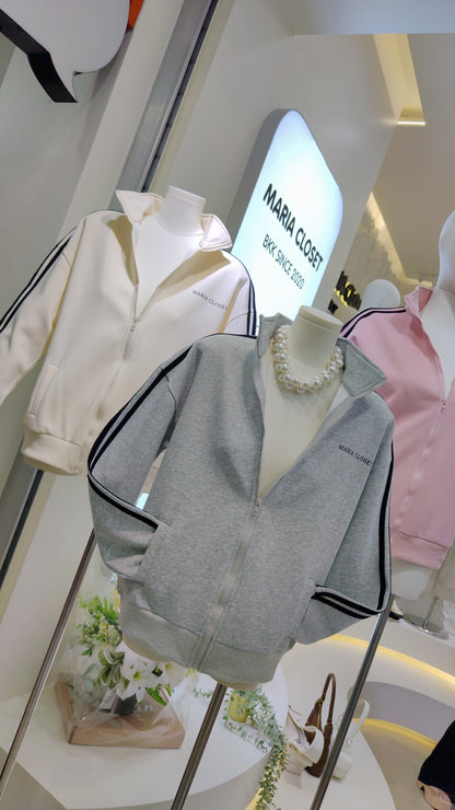 Maria's "Athleisure" Zip-Up Jacket: