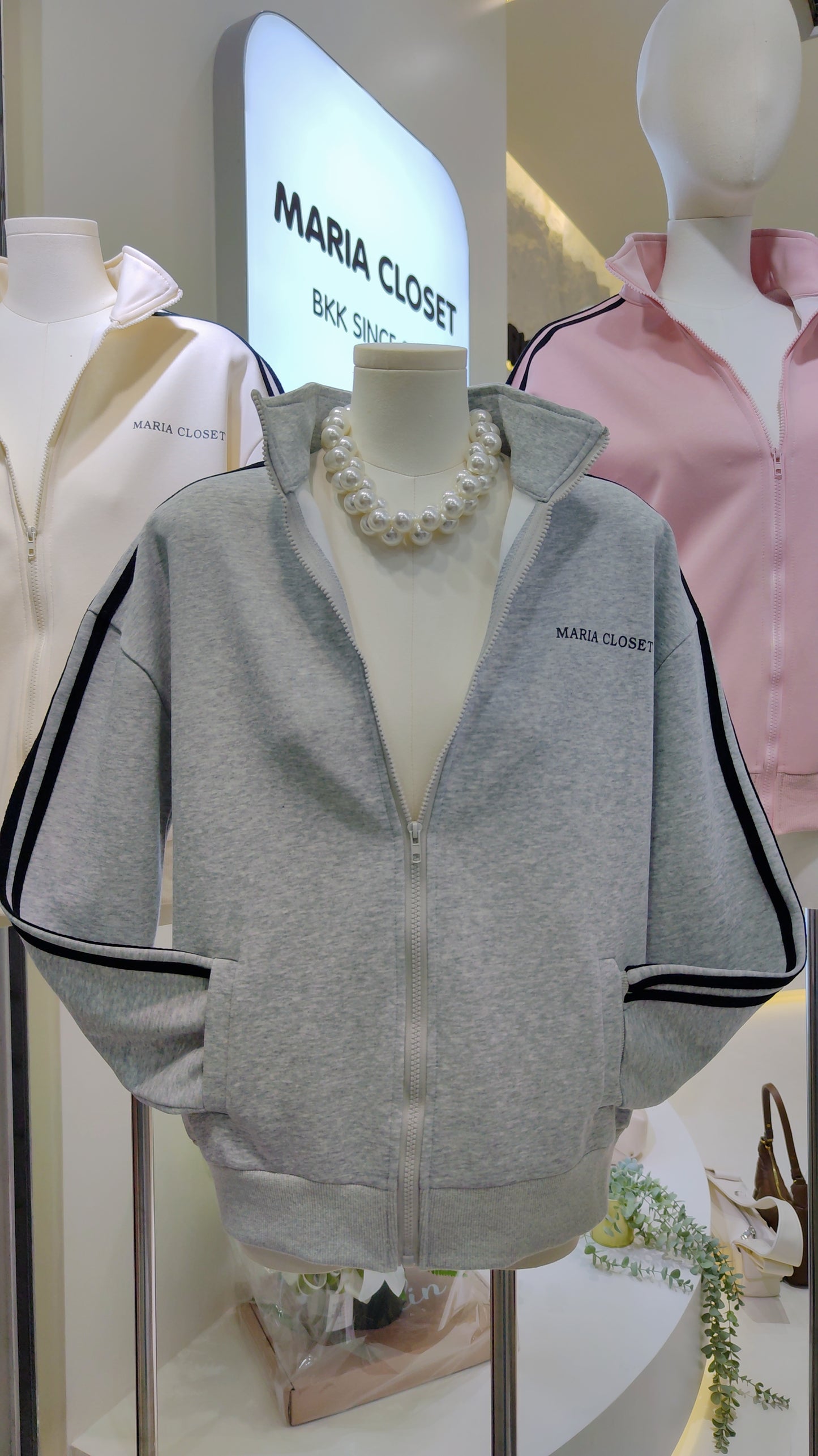 Maria's "Athleisure" Zip-Up Jacket:
