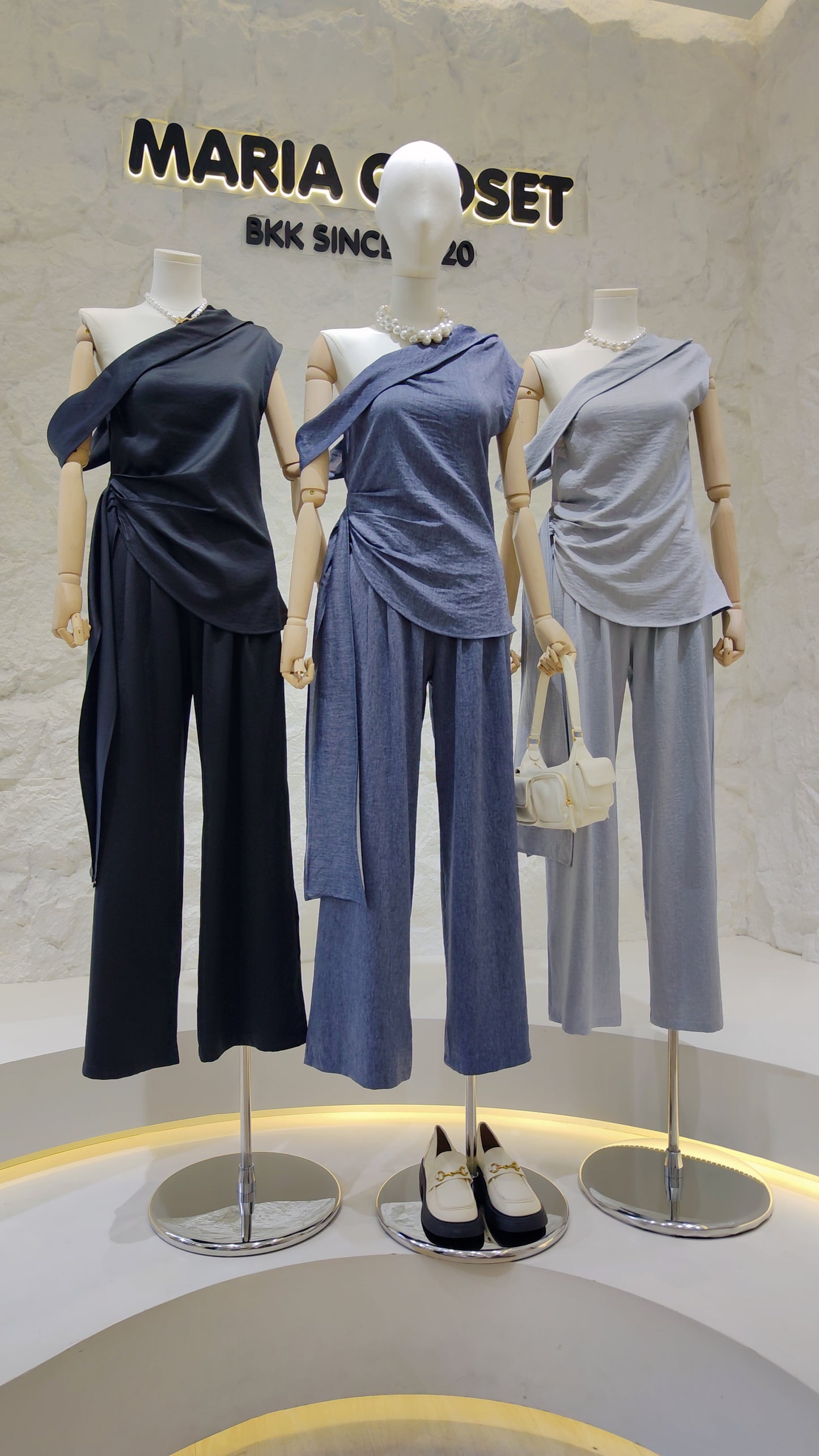 The "Helena" Asymmetrical Drape Set