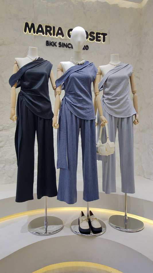 The "Helena" Asymmetrical Drape Set
