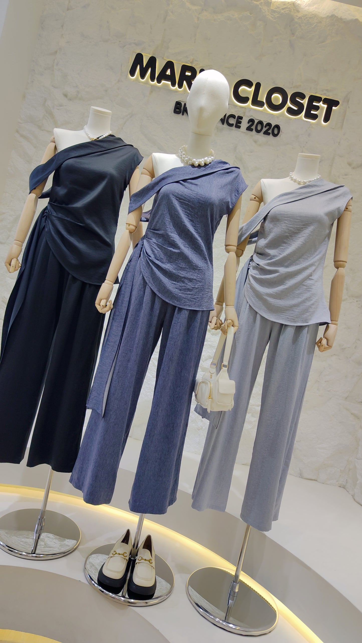 The "Helena" Asymmetrical Drape Set