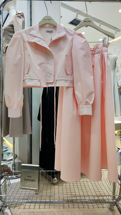 The "Puff Sleeve Drawstring" Skirt Set
