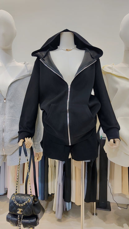 The "Cozy Terry" Co-ord Set - Black - Maria Closet Bangkok Wholesale Fashion