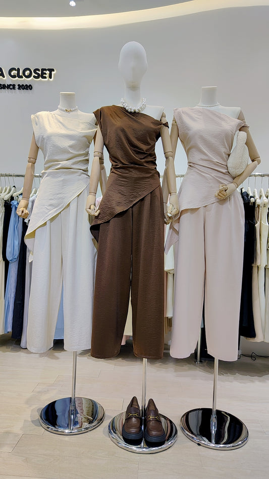 Maria's "Asymmetrical Drape" Co-ord Set