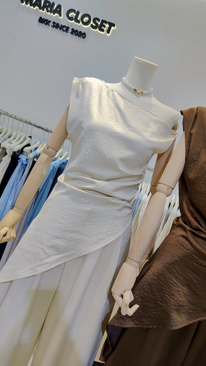 Maria's "Asymmetrical Drape" Co-ord Set