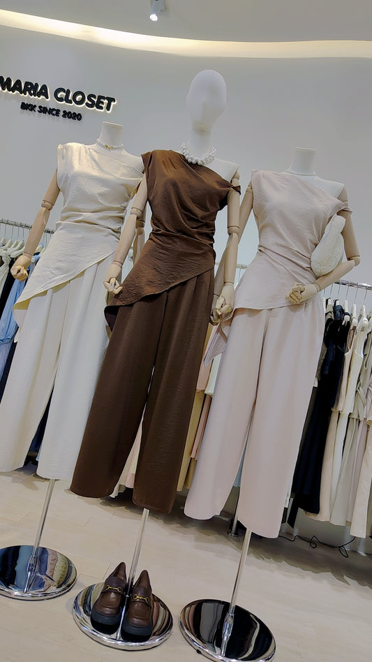 Maria's "Asymmetrical Drape" Co-ord Set