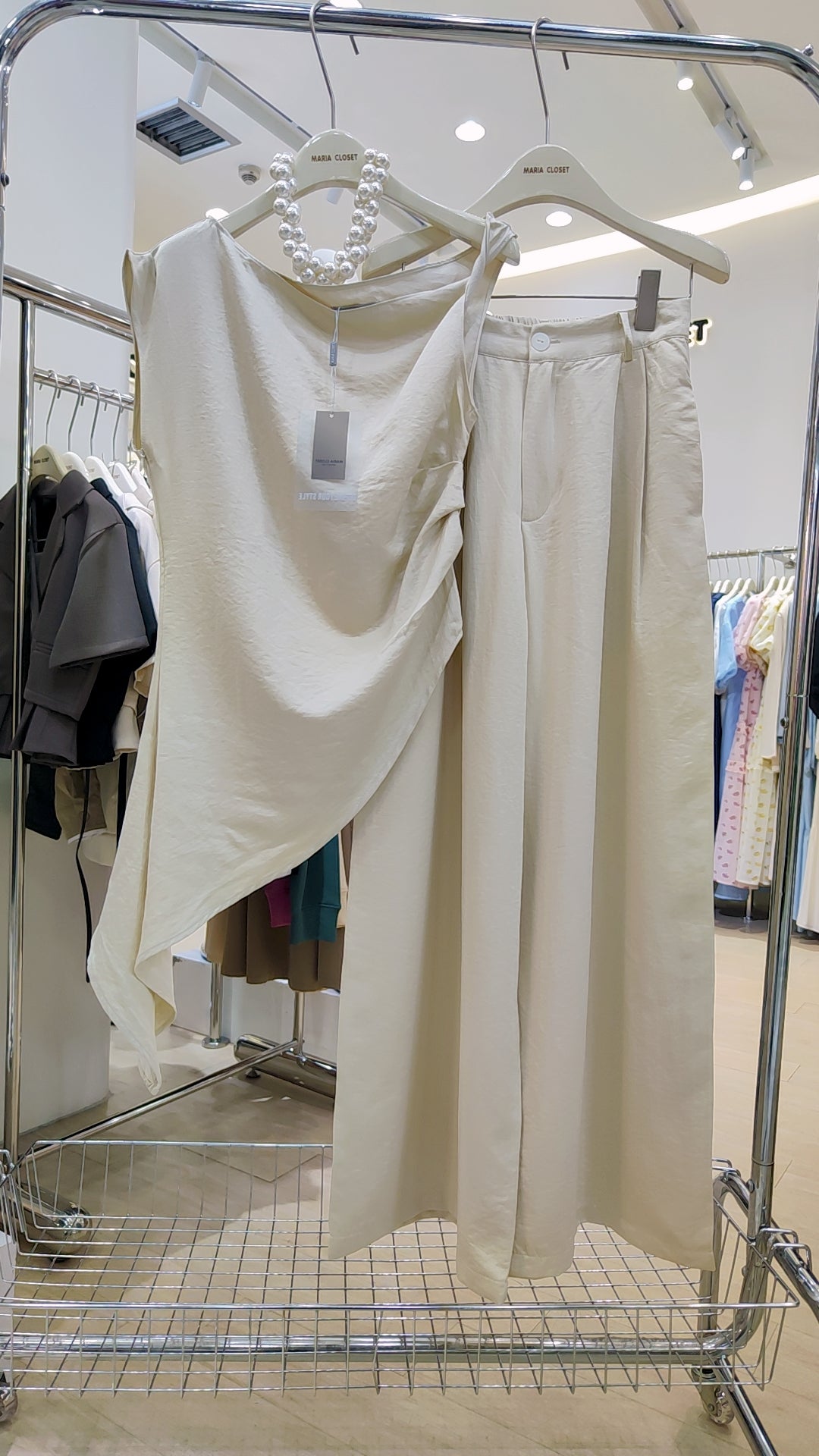 Maria's "Asymmetrical Drape" Co-ord Set