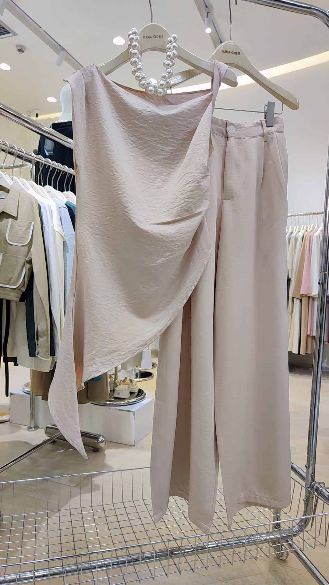 Maria's "Asymmetrical Drape" Co-ord Set