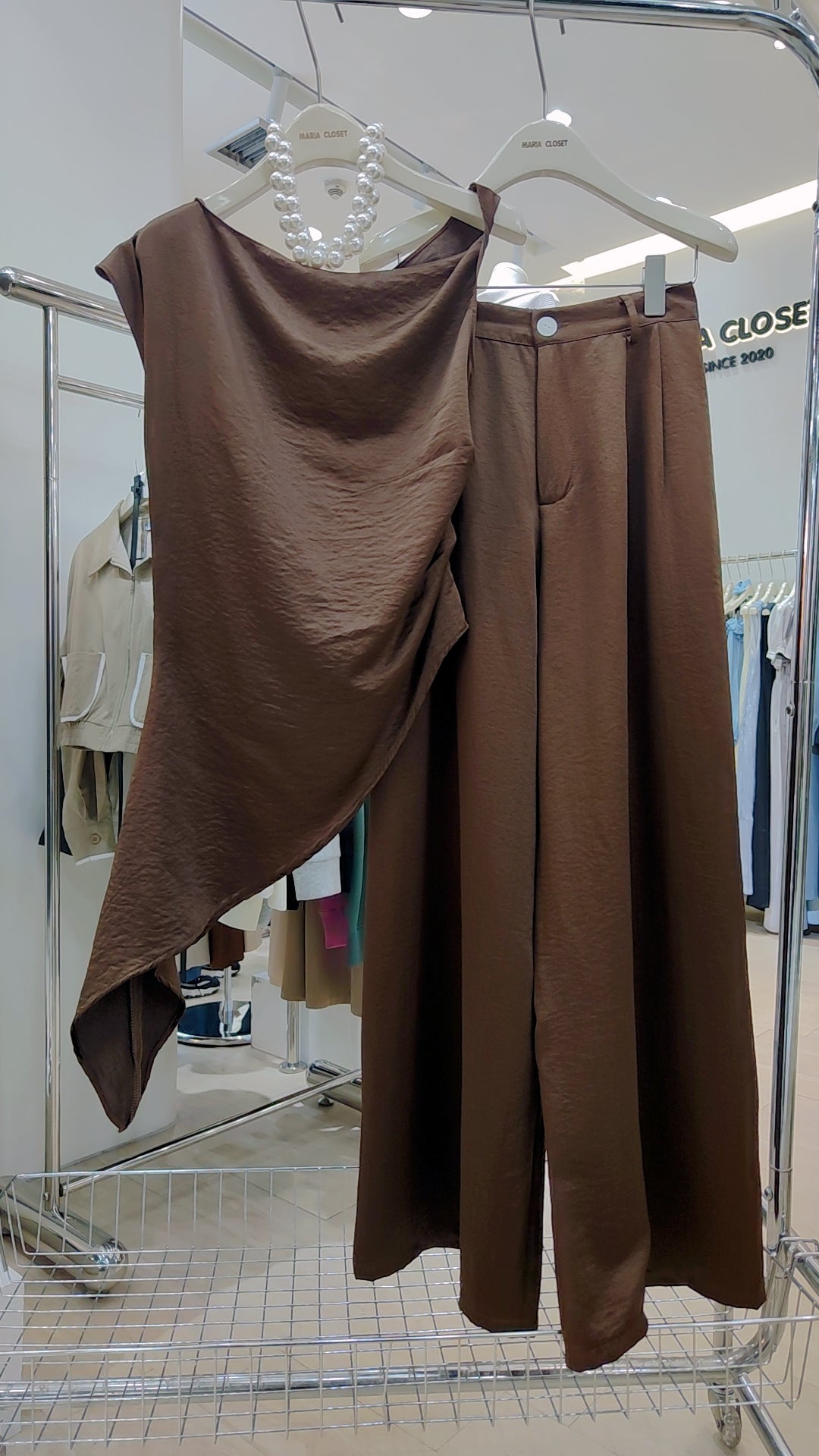 Maria's "Asymmetrical Drape" Co-ord Set