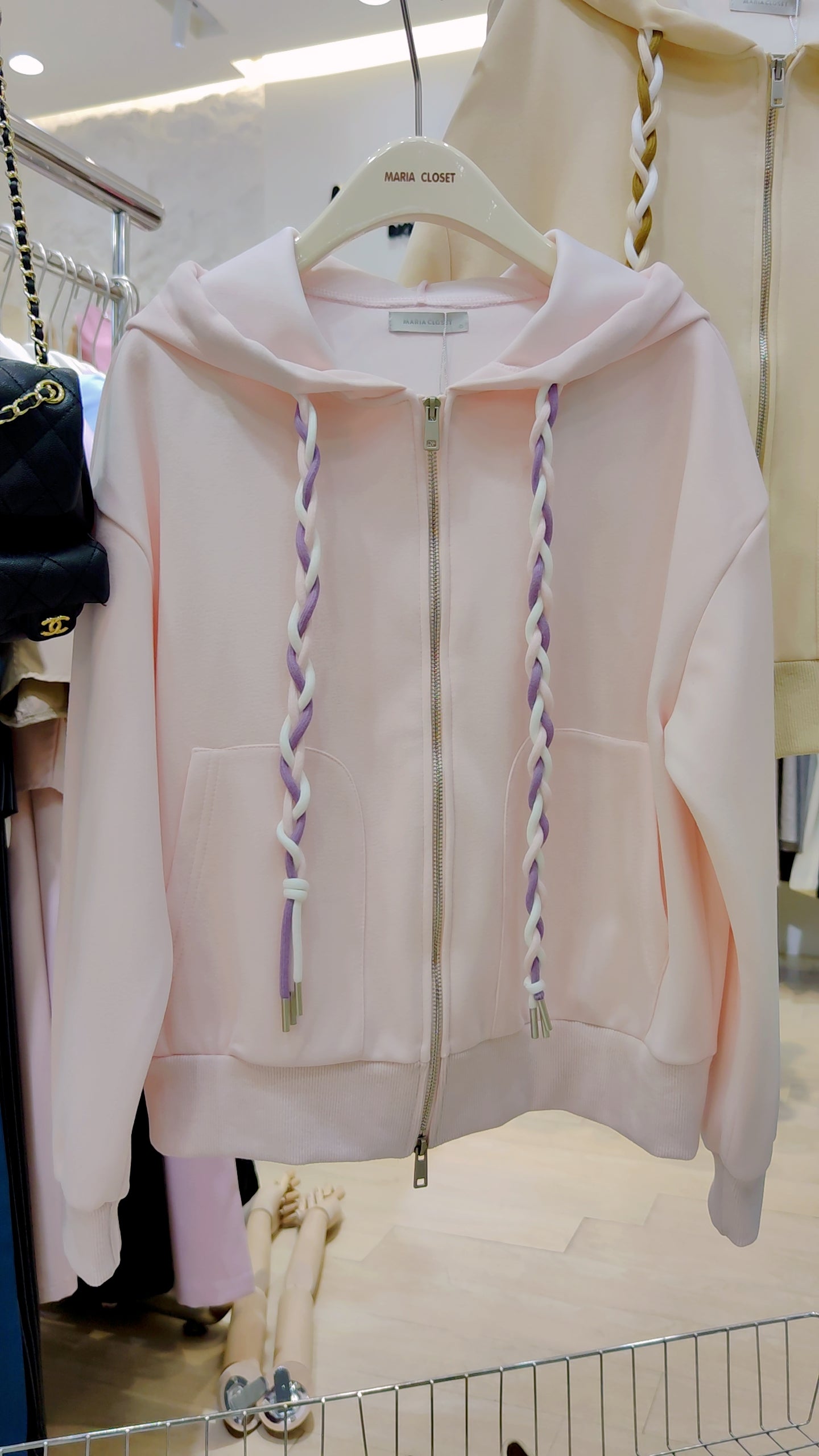 The "Braided Cord" Zip Hoodie