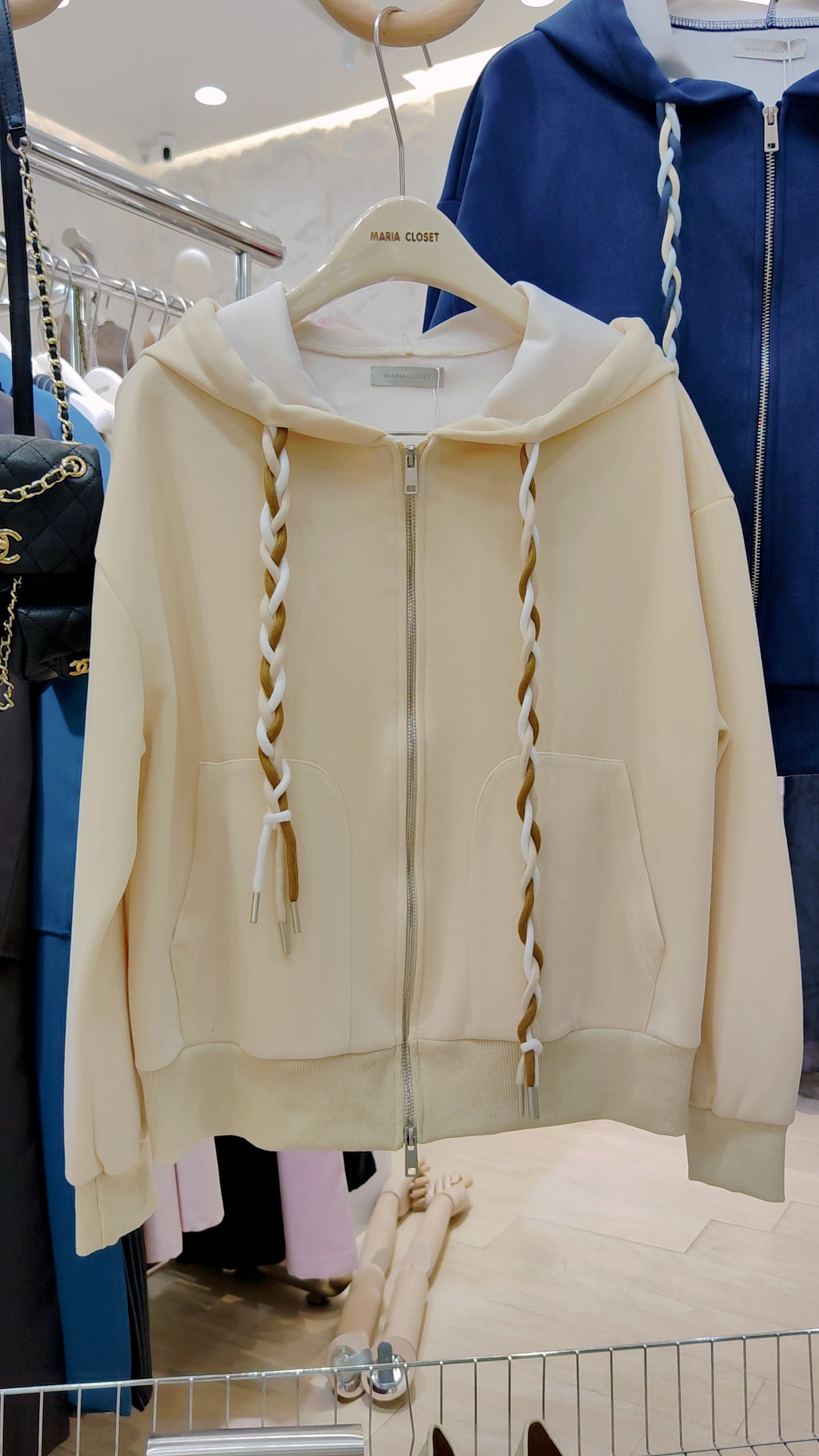 The "Braided Cord" Zip Hoodie