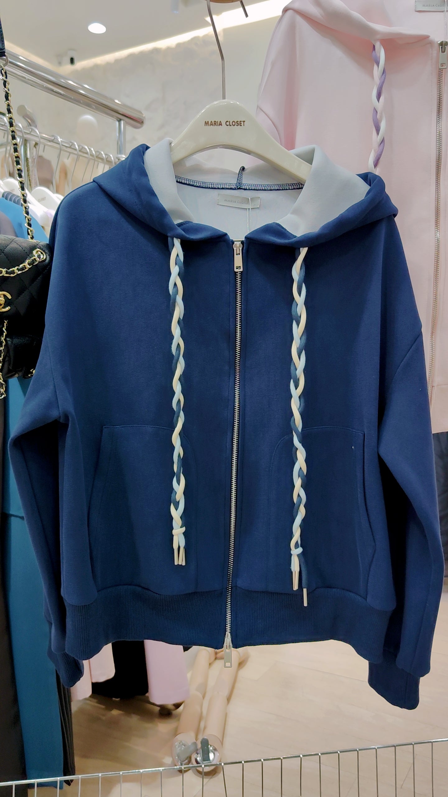 The "Braided Cord" Zip Hoodie