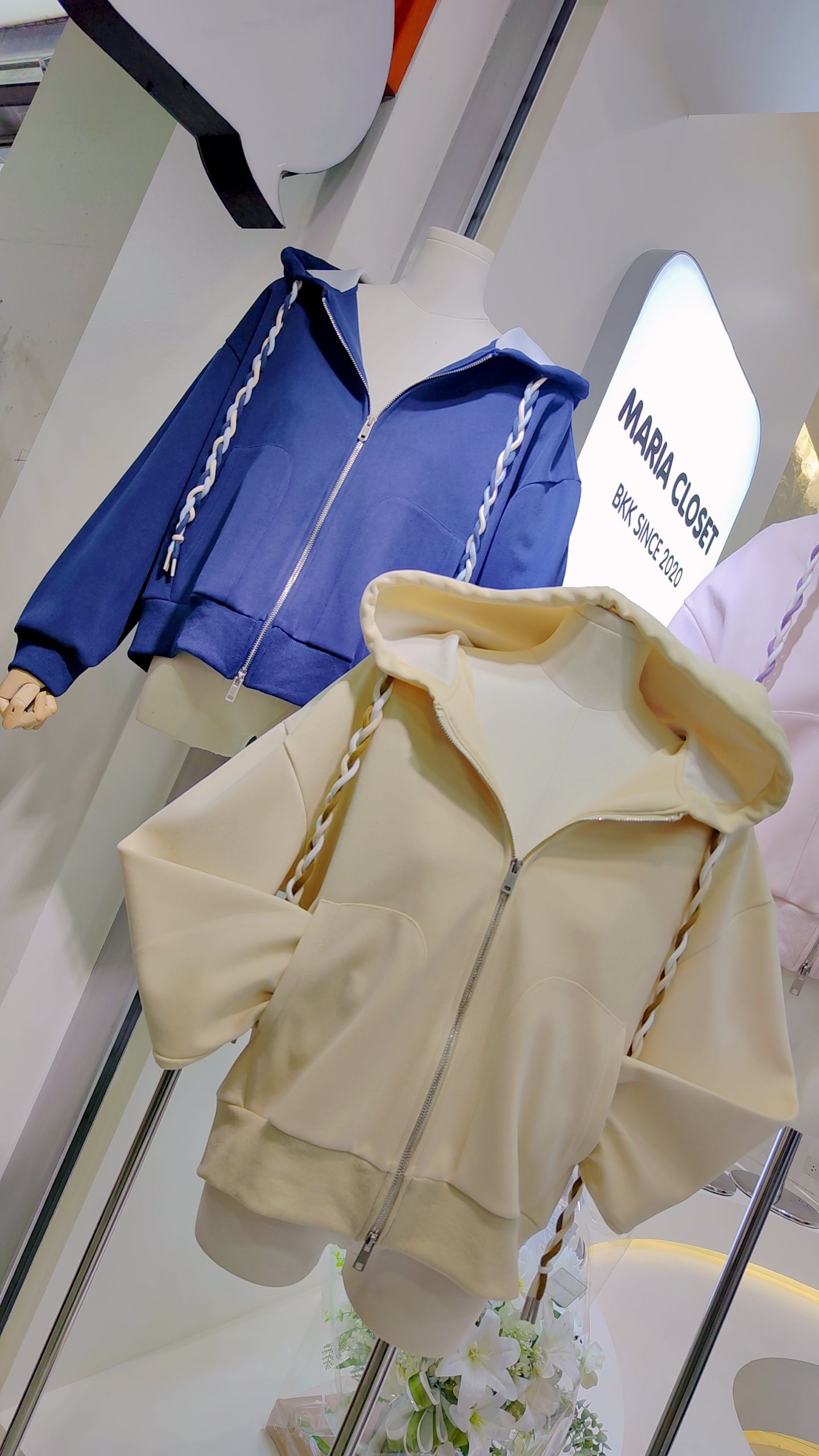 The "Braided Cord" Zip Hoodie