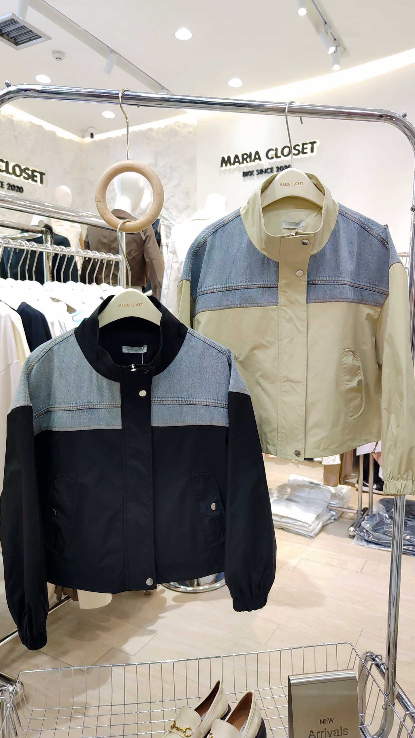The "Denim Panel" Zip-Up Jacket