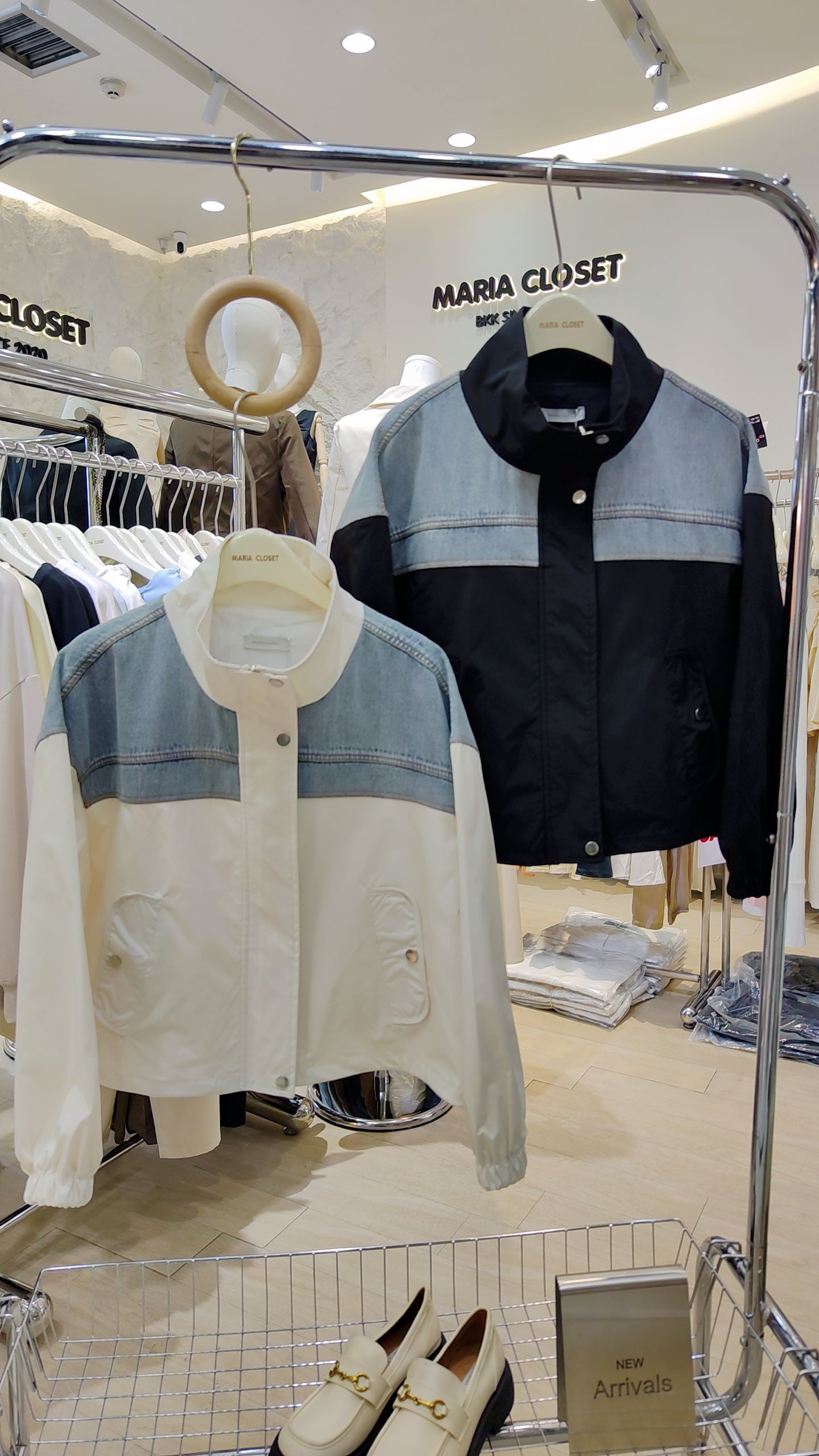 The "Denim Panel" Zip-Up Jacket