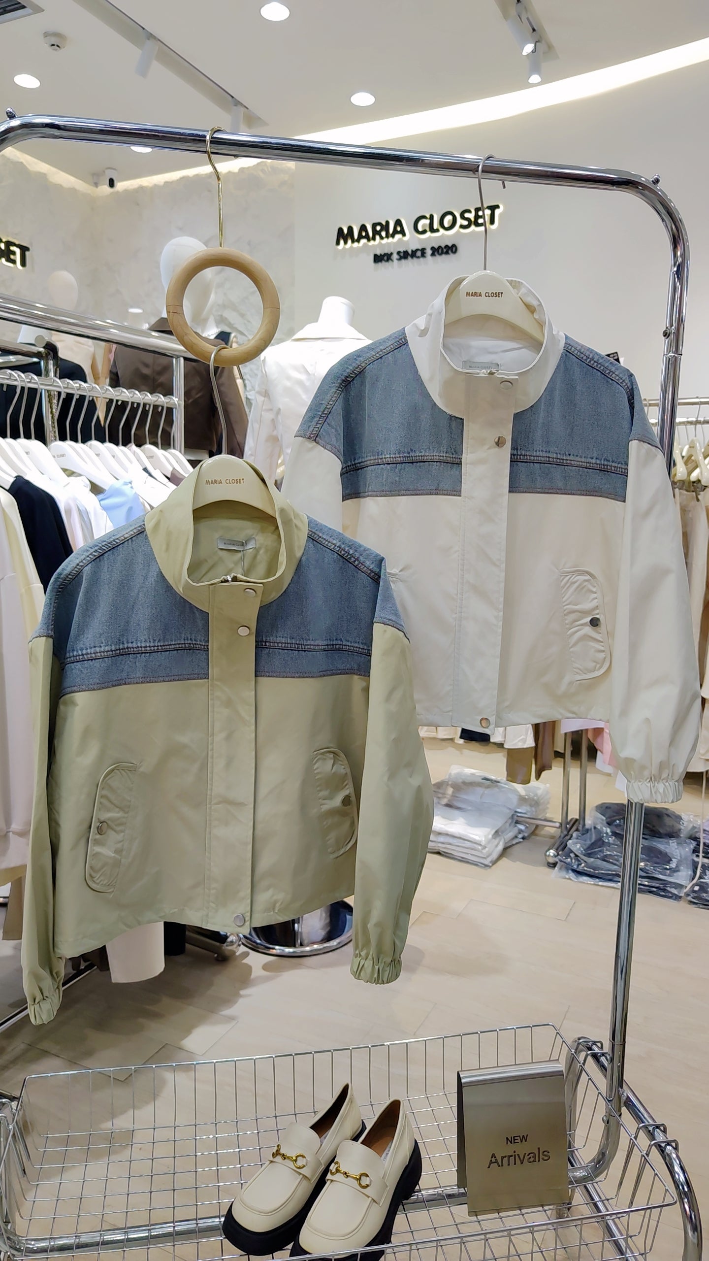 The "Denim Panel" Zip-Up Jacket
