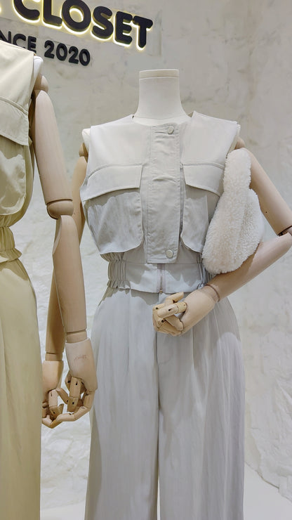 The "Cargo Pocket" Sleeveless Set