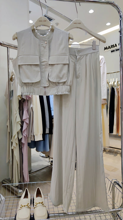 The "Cargo Pocket" Sleeveless Set
