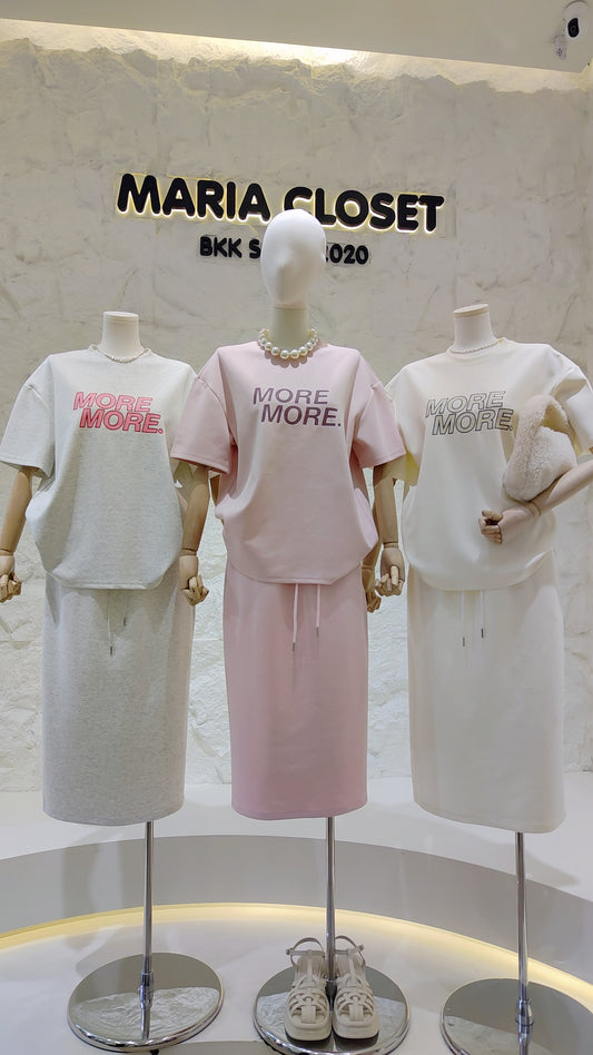 The "More More" Graphic Tee & Skirt Set