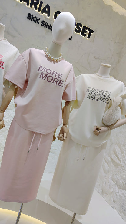 The "More More" Graphic Tee & Skirt Set