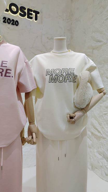 The "More More" Graphic Tee & Skirt Set