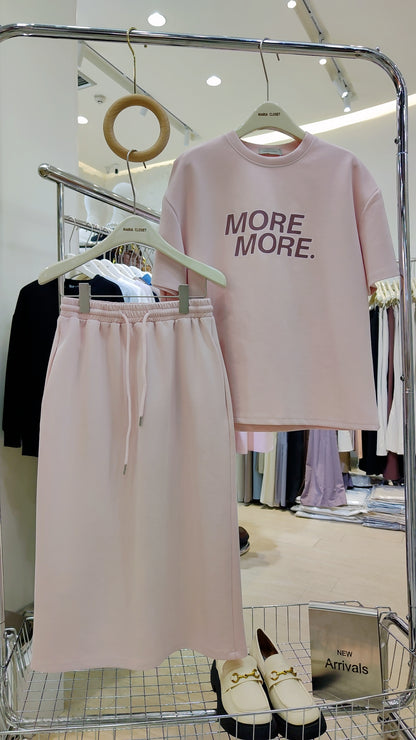The "More More" Graphic Tee & Skirt Set