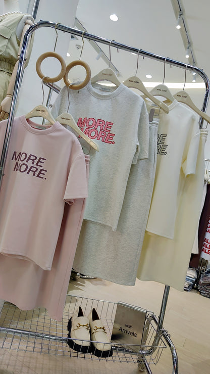 The "More More" Graphic Tee & Skirt Set