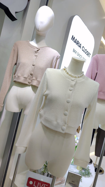 The "Café" Cropped Cardigan