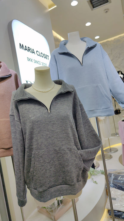 The "Aspen" Ribbed-Knit Pullover