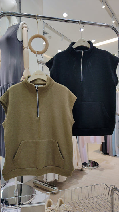 The "Cameron" Quarter-Zip Vest: