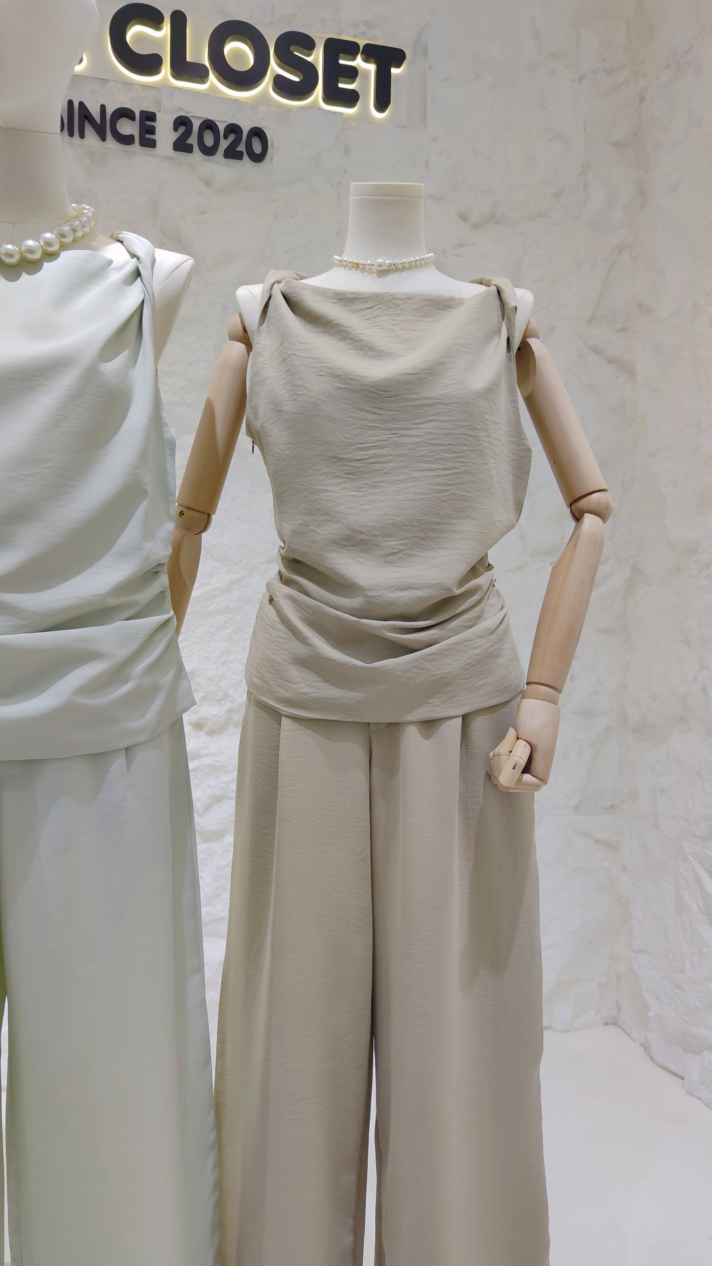 The "Calla" Cowl Neck Set