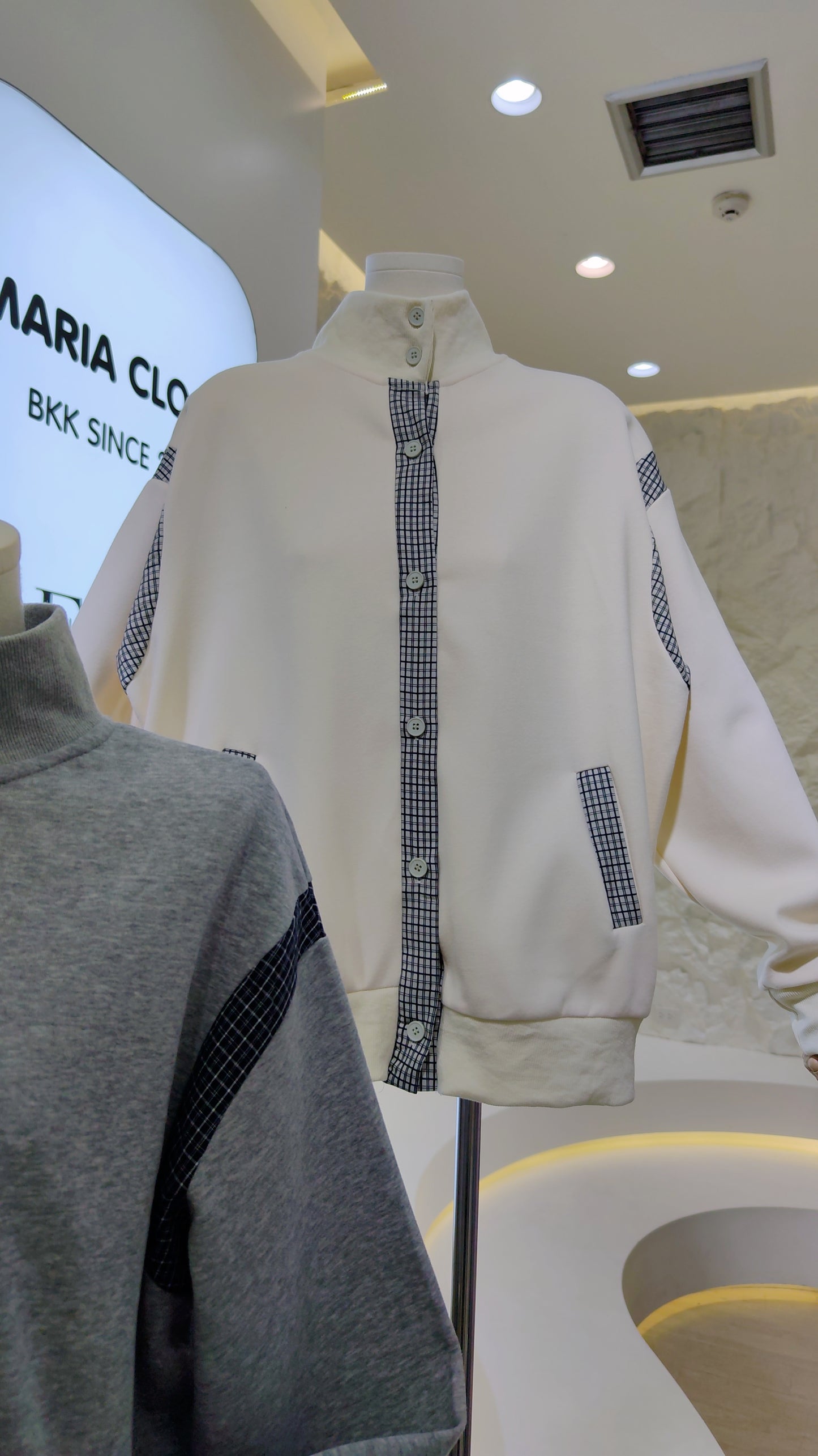 The "Varsity" Plaid Trim Jacket